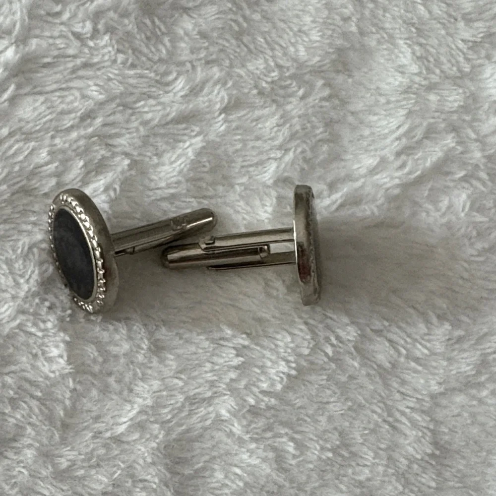 Sophisticated Black and Silver Cufflinks